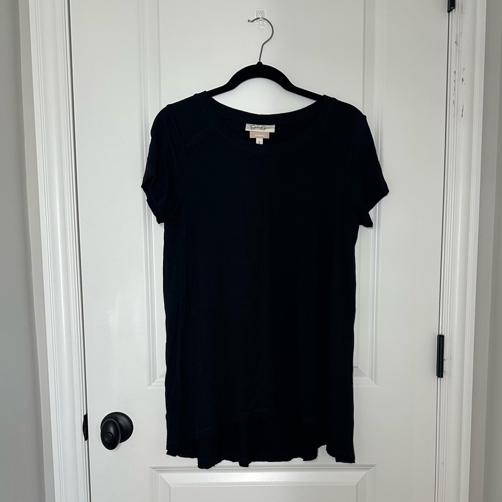 Black Nursing T-Shirt | Maternity Breastfeeding Top | Easy Access | Size Medium